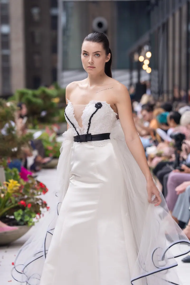 Sculpted ivory gown from the Bridal Couture Collection